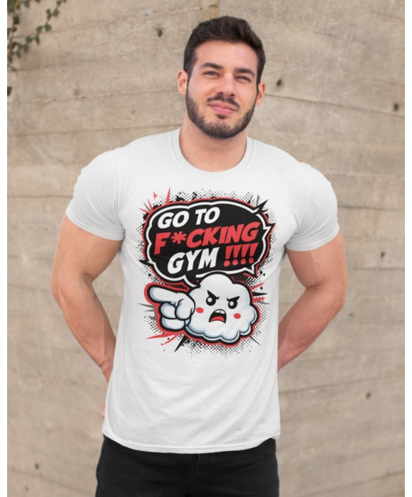 Чоловіча спортивна футболка "Go to F*cking gym!!!" Mishe 11320015-1 біла