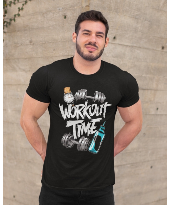 Мужская спортивная футболка "Workout Time" Mishe 11320016 черная