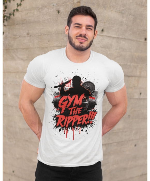 Чоловіча спортивна футболка "Gym the Ripper" Mishe 11320017-1 біла