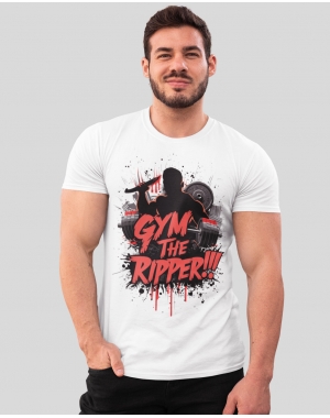 Чоловіча спортивна футболка "Gym the Ripper" Mishe 11320017-1 біла