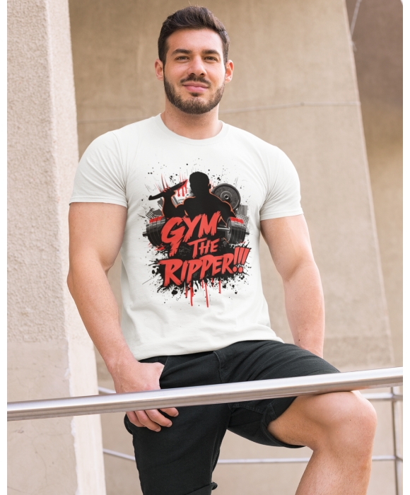 Чоловіча спортивна футболка "Gym the Ripper" Mishe 11320017-1 біла