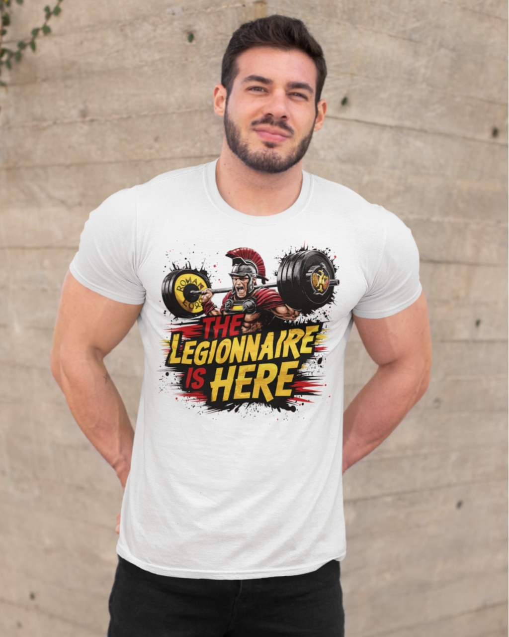 Чоловіча спортивна футболка "The Legionnaire is HERE" Mishe 11320018-1 біла