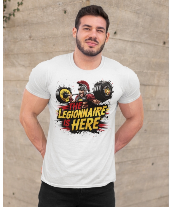 Чоловіча спортивна футболка "The Legionnaire is HERE" Mishe 11320018-1 біла