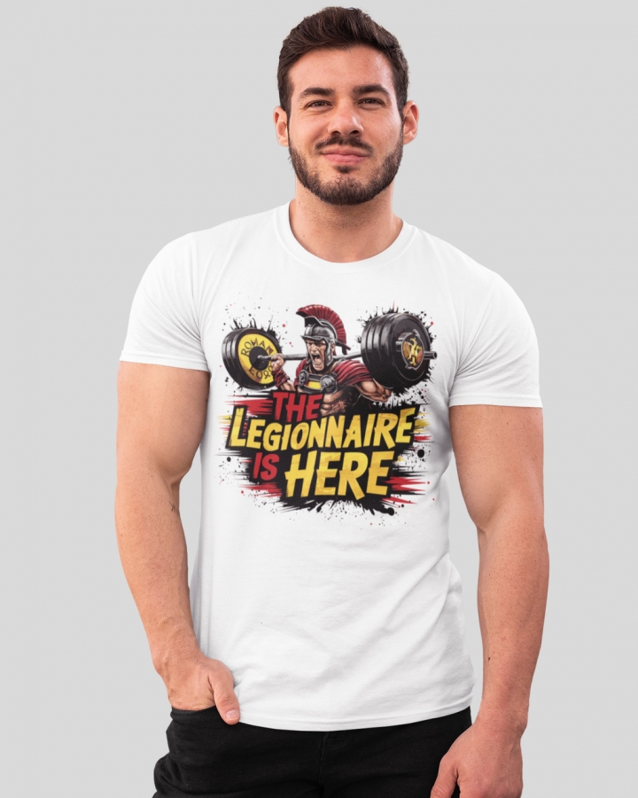 Чоловіча спортивна футболка "The Legionnaire is HERE" Mishe 11320018-1 біла