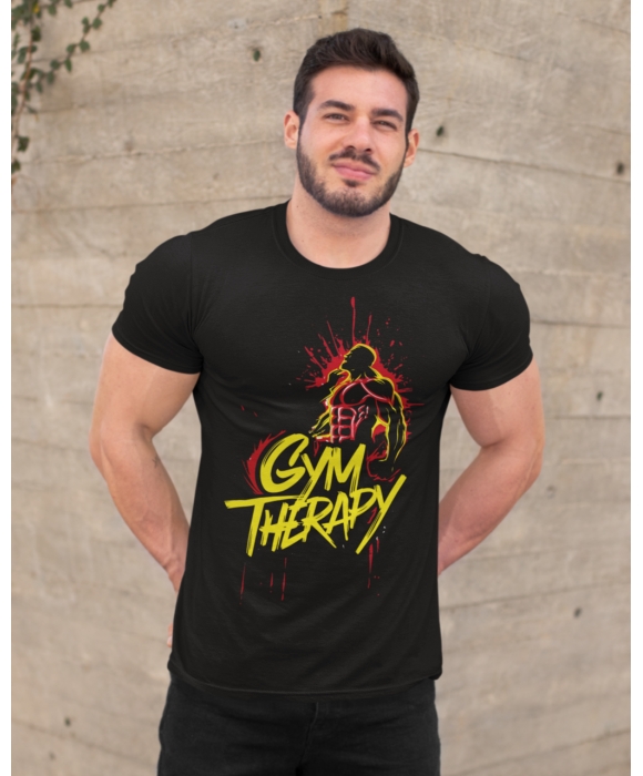 Мужская спортивная футболка "Gym Therapy" Mishe 11320020 черная