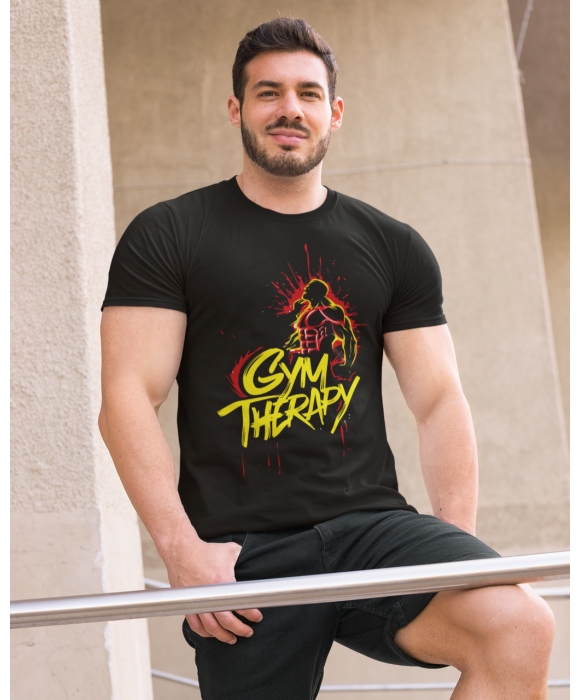 Мужская спортивная футболка "Gym Therapy" Mishe 11320020 черная