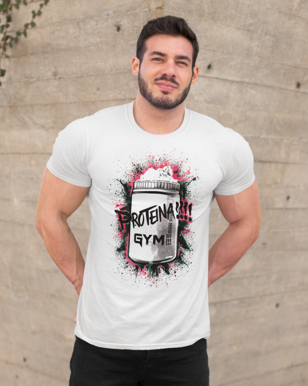 Мужская спортивная футболка "Proteina!" Mishe 11320022-1 белая