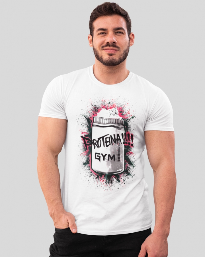 Чоловіча спортивна футболка "Proteina!" Mishe 11320022-1 біла