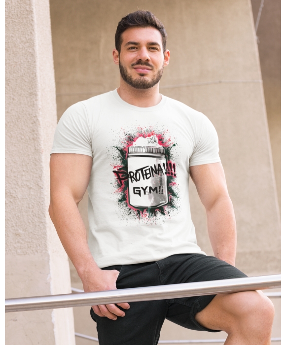 Чоловіча спортивна футболка "Proteina!" Mishe 11320022-1 біла