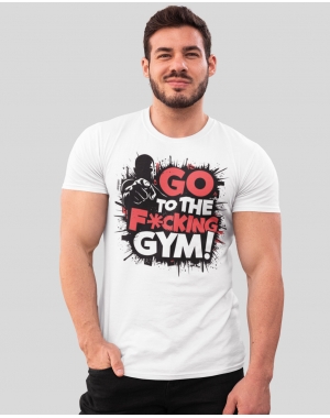 Чоловіча спортивна футболка "Go to the F*cking gym!" Mishe 11320025-1 біла