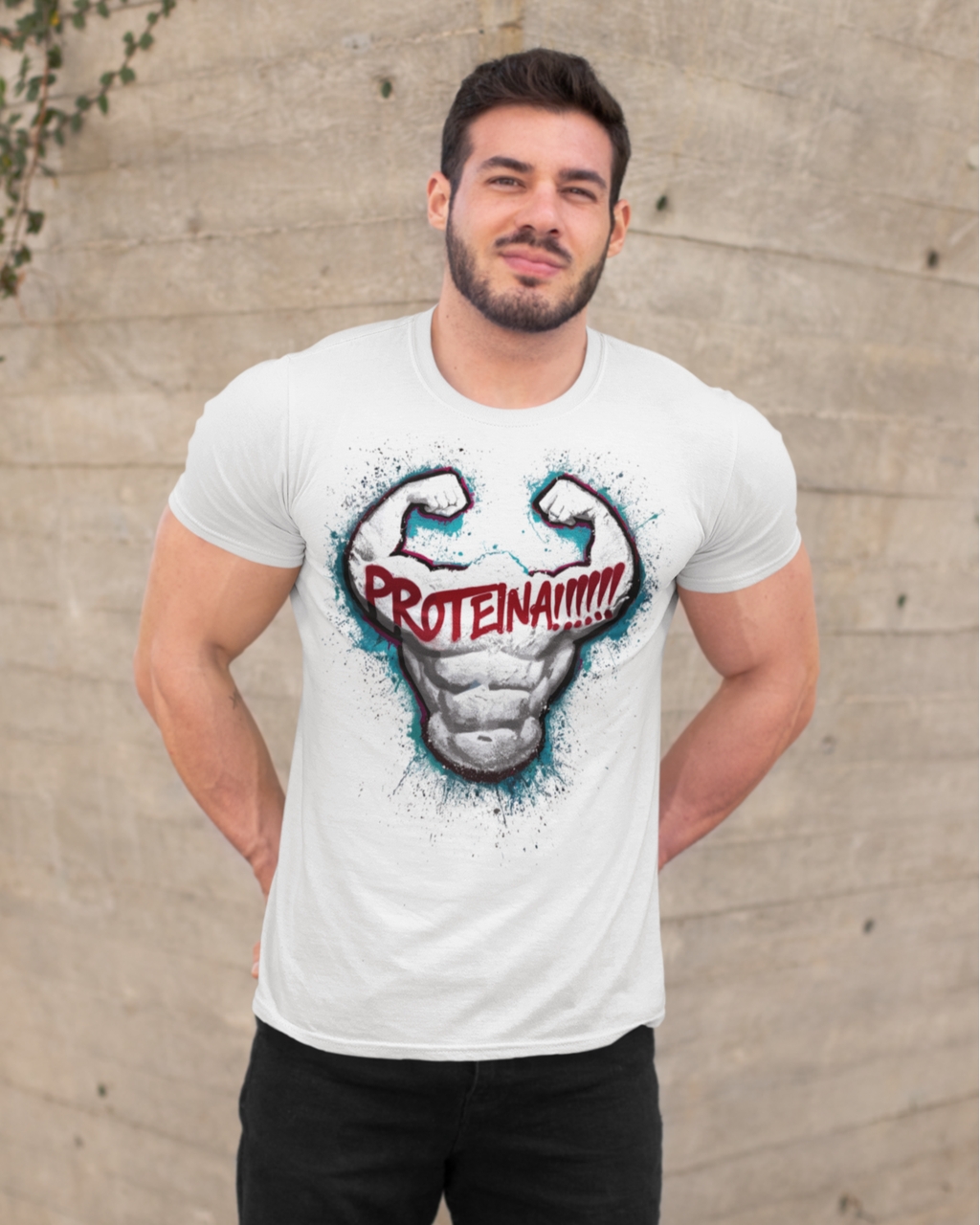 Чоловіча спортивна футболка "Protein" Mishe 11320026-1 біла