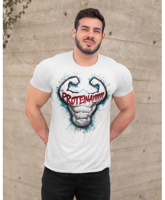 Мужская спортивная футболка "Protein" Mishe 11320026-1 белая