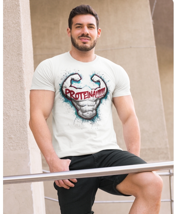 Мужская спортивная футболка "Protein" Mishe 11320026-1 белая