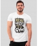 Мужская спортивная футболка "Real heroes are in the GYM" Mishe 11320027-1 белая