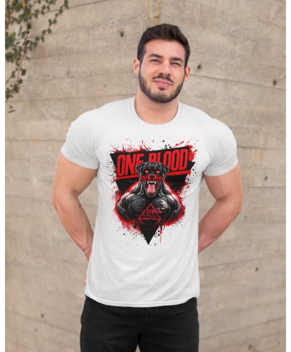 Мужская спортивная футболка "One Blood" Mishe 11320028-1 белая