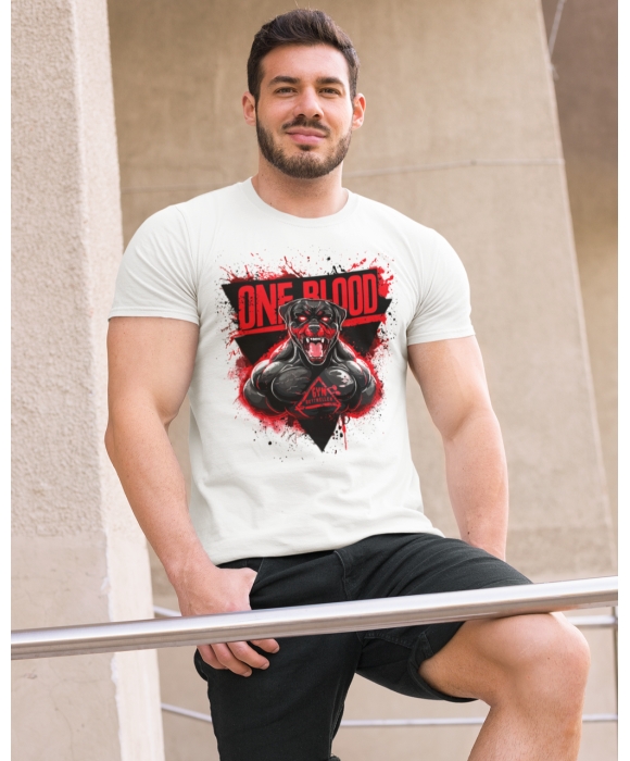 Мужская спортивная футболка "One Blood" Mishe 11320028-1 белая