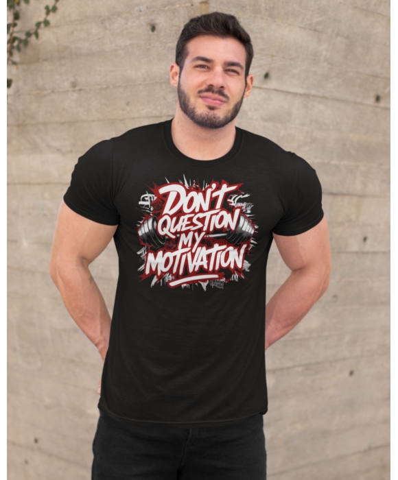 Мужская спортивная футболка "Dont question my motivation!" Mishe 11320029 черная