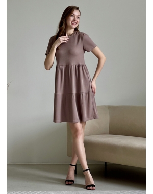 Вільна сукня трапеція міді колір мокко Makroni 700001224
