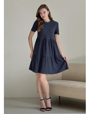 Вільна сукня трапеція міді сіра Makroni 700001230