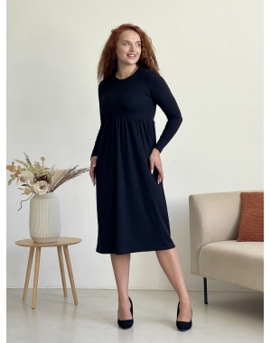 Довга не обтягуюча сукня чорна Donato 700001381