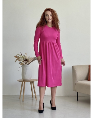 Довга не обтягуюча сукня рожева Donato 700001388