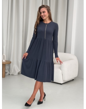 Вільна сукня в рубчик сіра Anno 700001504