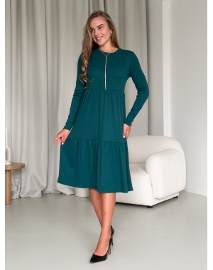 Вільна сукня в рубчик зелена Anno 700001505