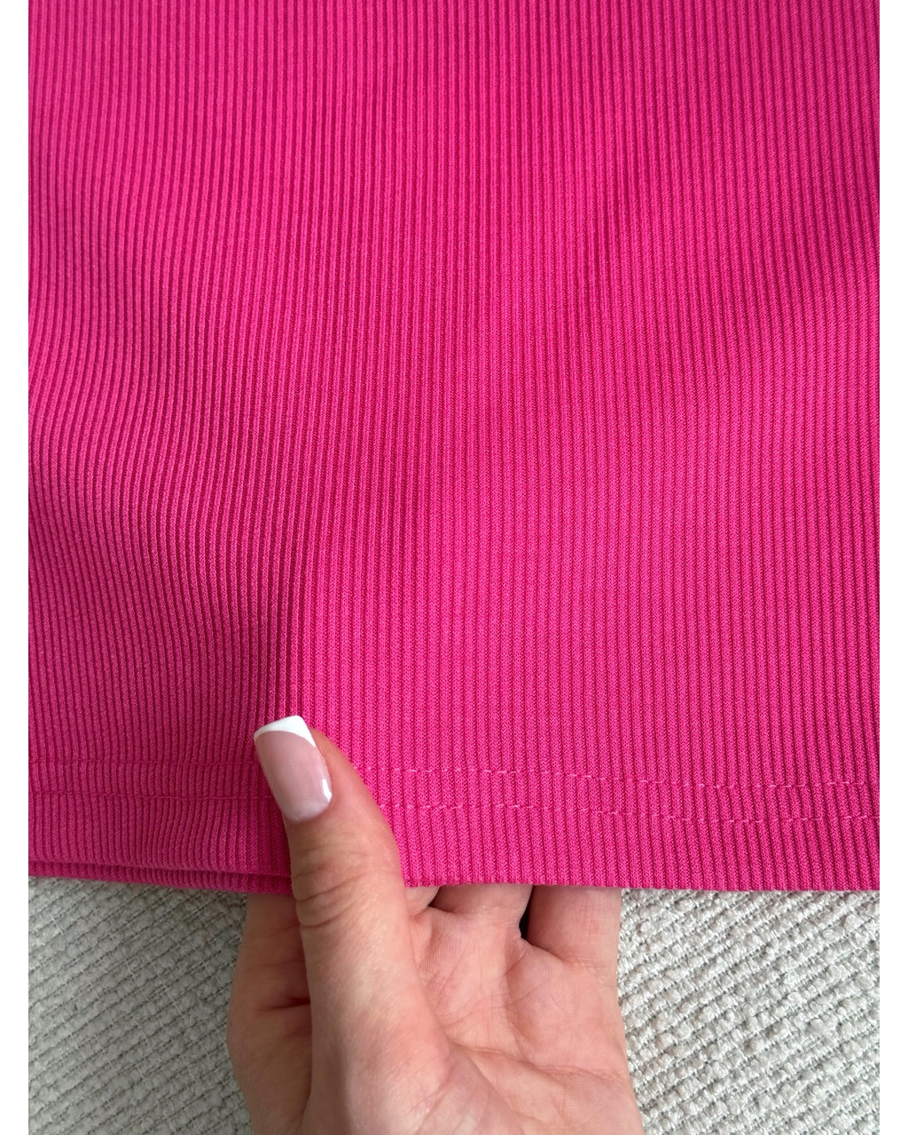 Сукня з вільними стегнами в рубчик рожева Redjo 700001586