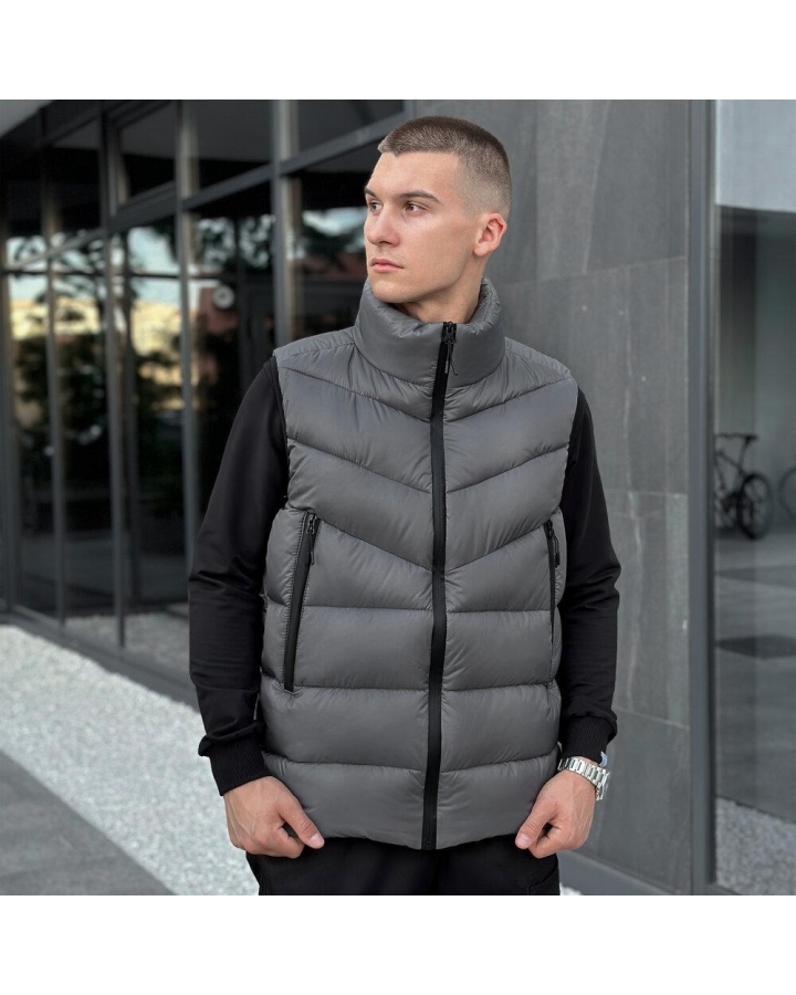 Жилет Puffer Темно-сірий