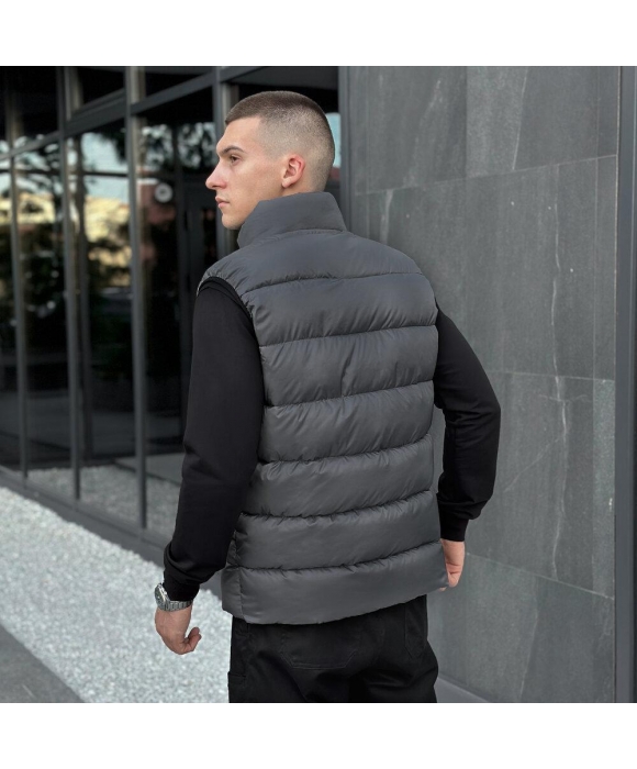 Жилет Puffer Темно-сірий