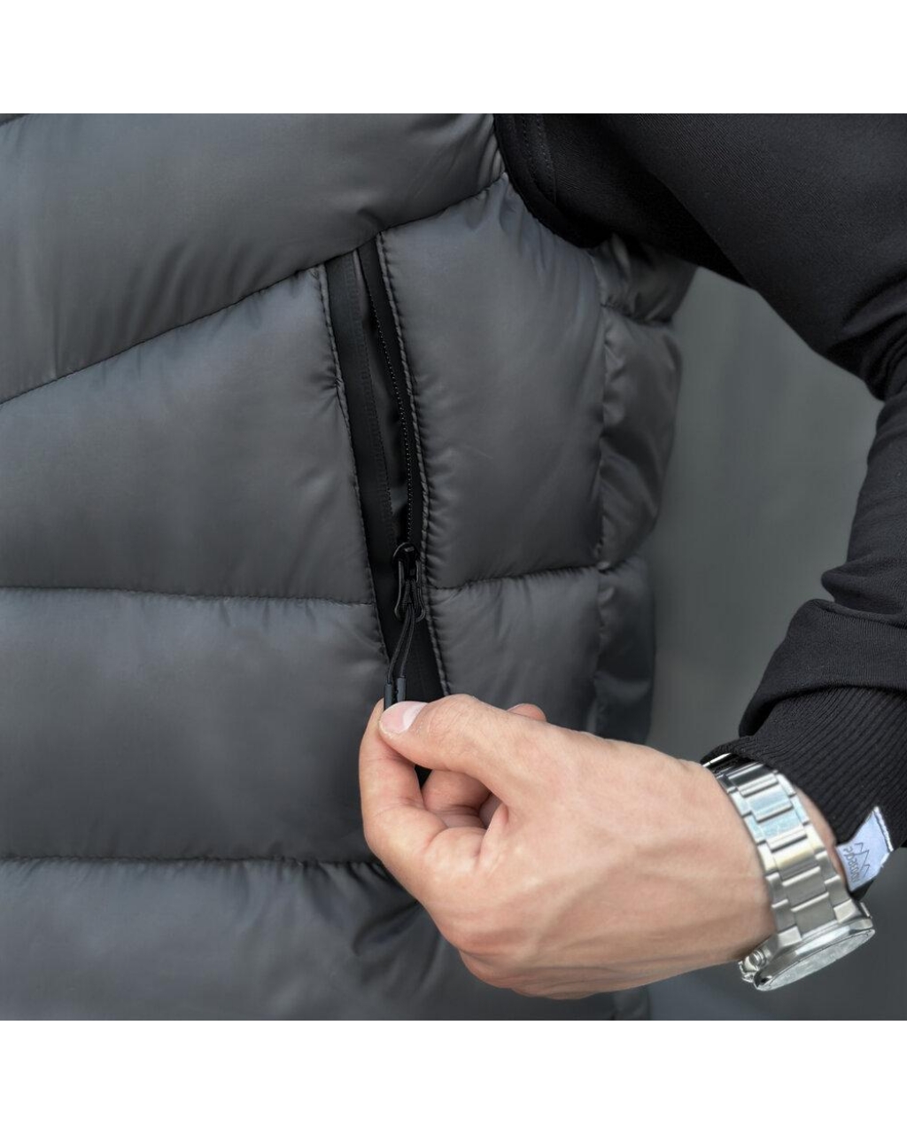 Жилет Puffer Темно-серый