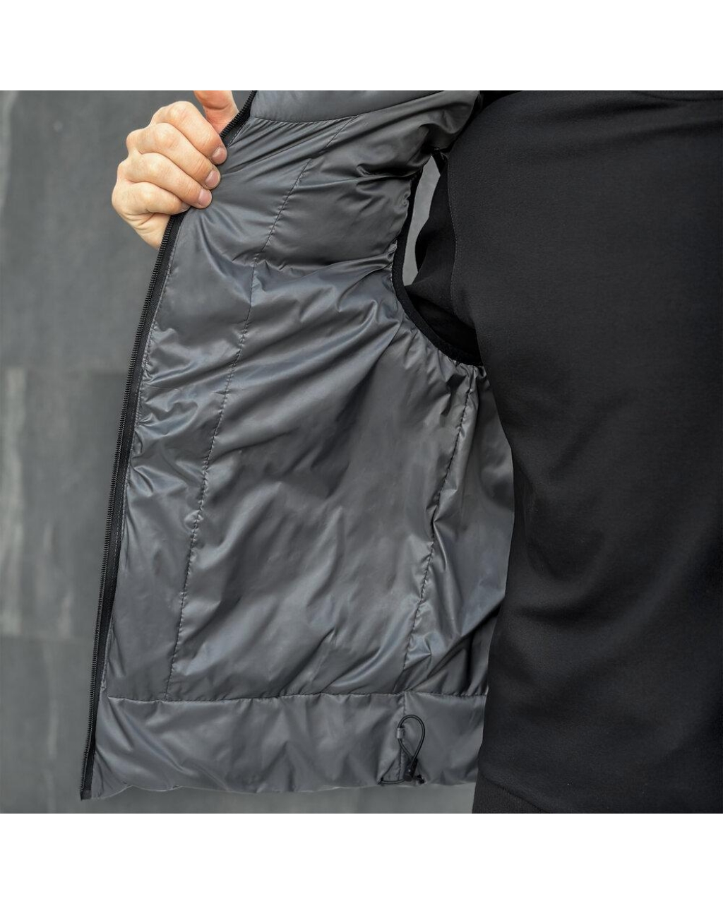 Жилет Puffer Темно-серый