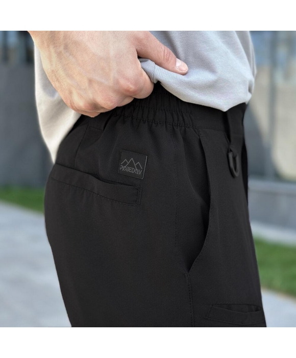 Карго штаны мужские черные Tactical Soft
