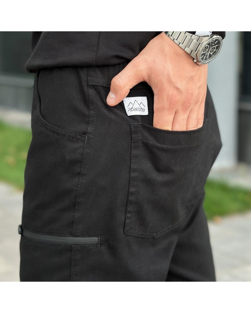 Карго чоловічі Papin Brodyaga Чорні