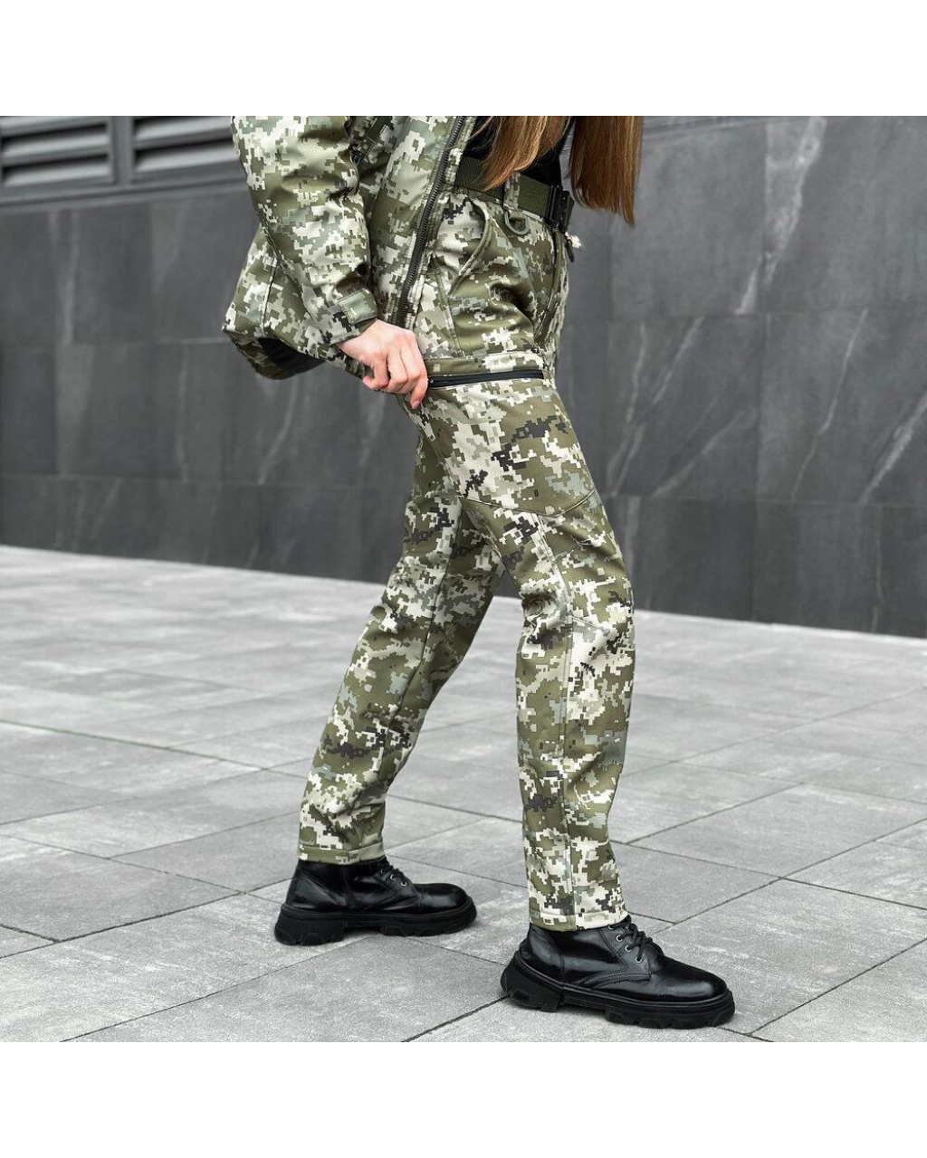 Карго штани жіночі Static Піксель