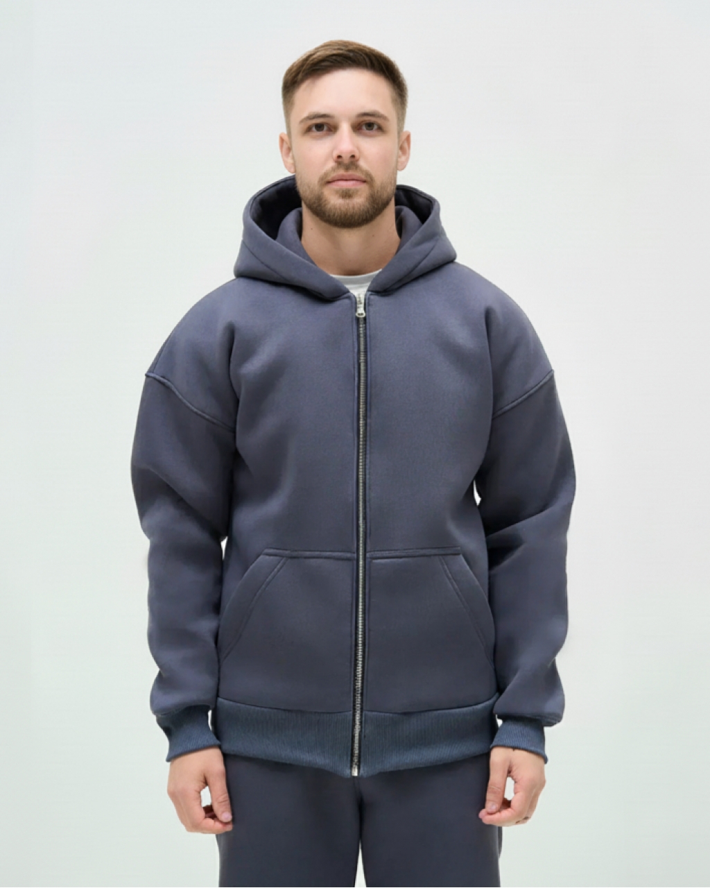 Худи мужское утепленное на молнии Mishe 3212005
