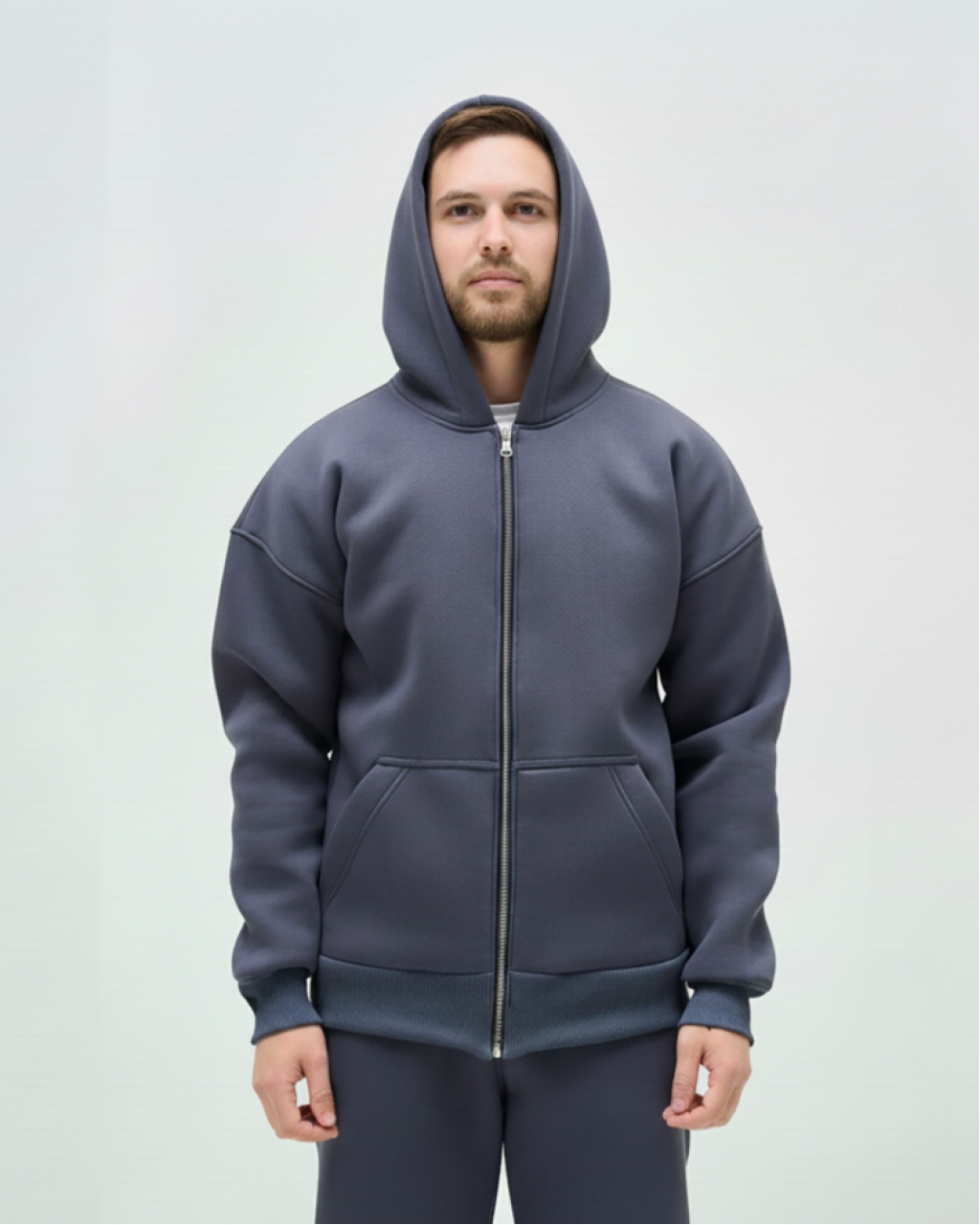 Худи мужское утепленное на молнии Mishe 3212005