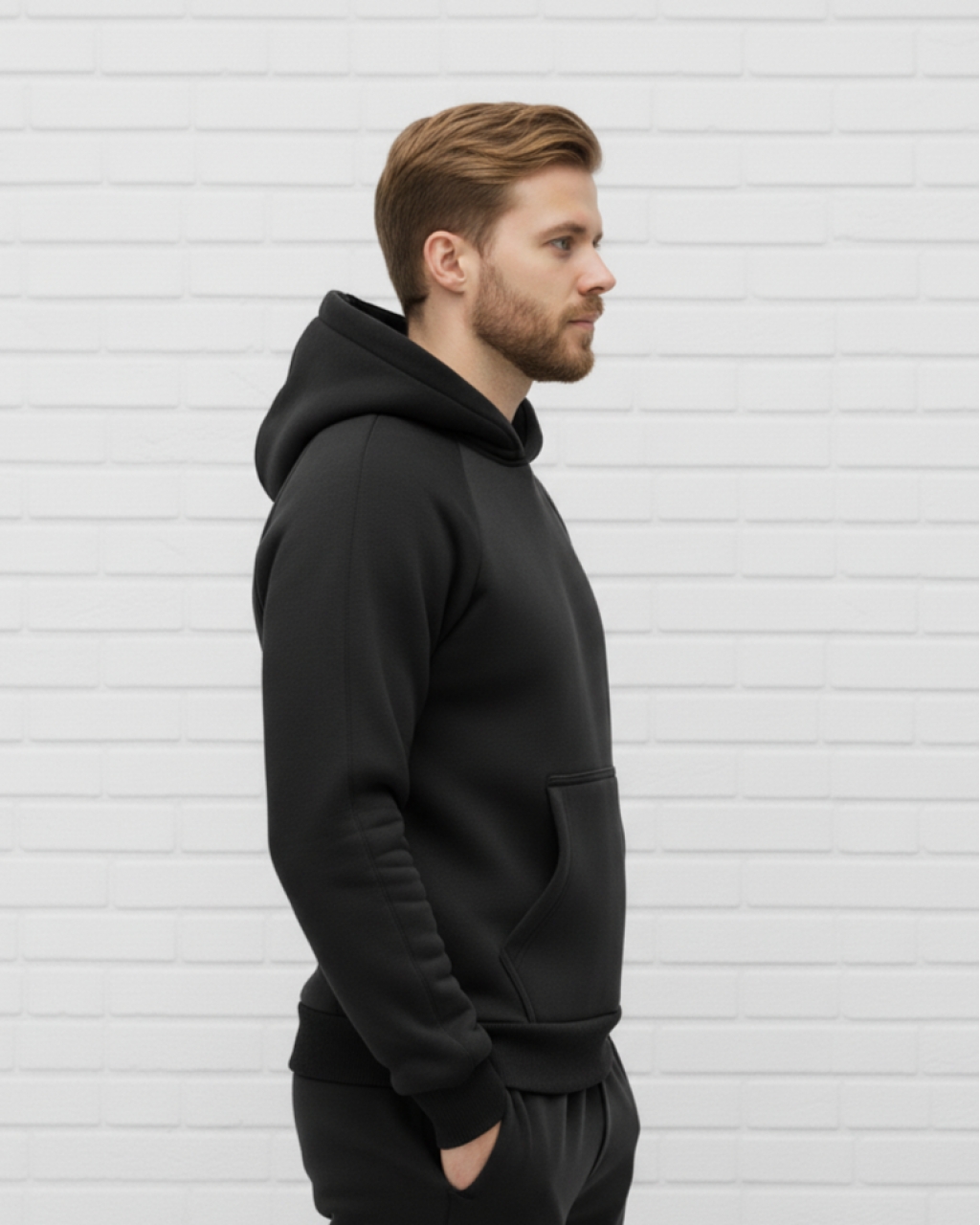 Повседневное мужское худи на флисе Mishe 3222004