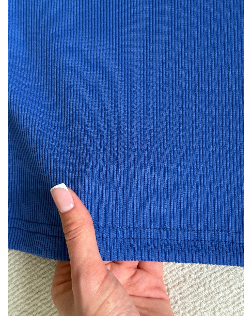 Довга сукня-футболка в рубчик синя Zara 700001847