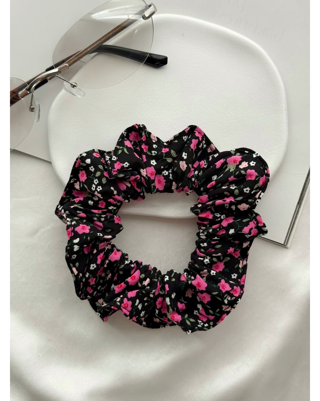 Сукня з коміром у квіточку зі штапелю чорна Tapi 700002224