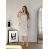 Сукня з комірцем у квіточку зі штапелю біла Tapi 700002223
