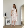 Летнее платье из штапеля в цветочек белое Kazerta 700001888