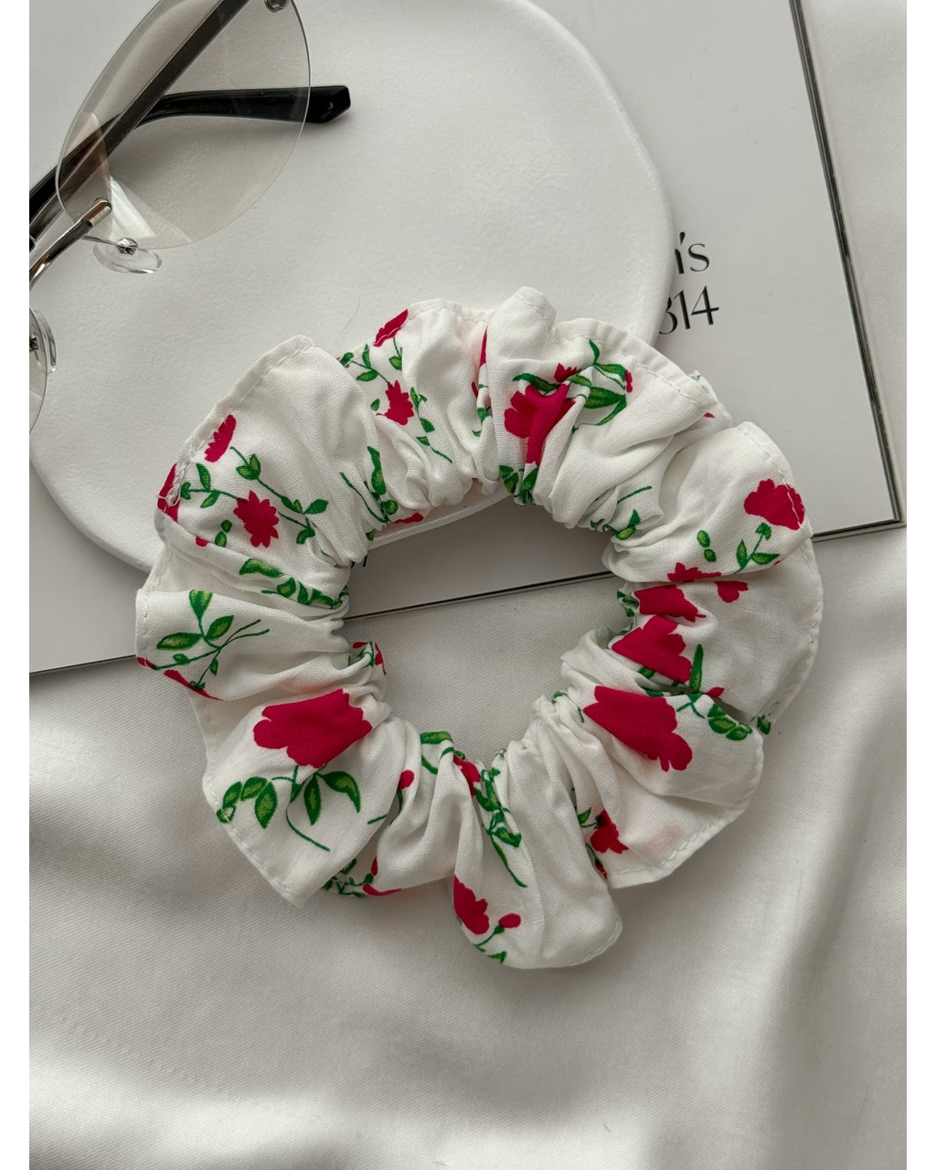 Сукня з комірцем у квіточку зі штапелю біла Tapi 700002228