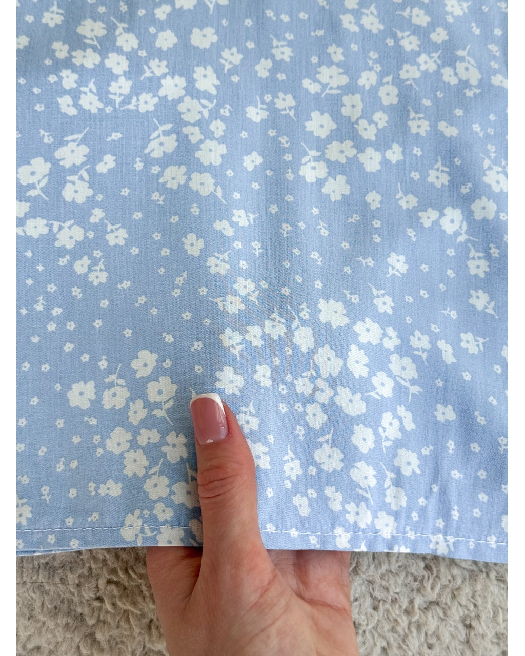 Сукня з комірцем у квіточку з штапельної тканини блакитна Tapi 700002222