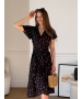Сукня на запах у квітку зі штапелю чорна Vicenza 700002201