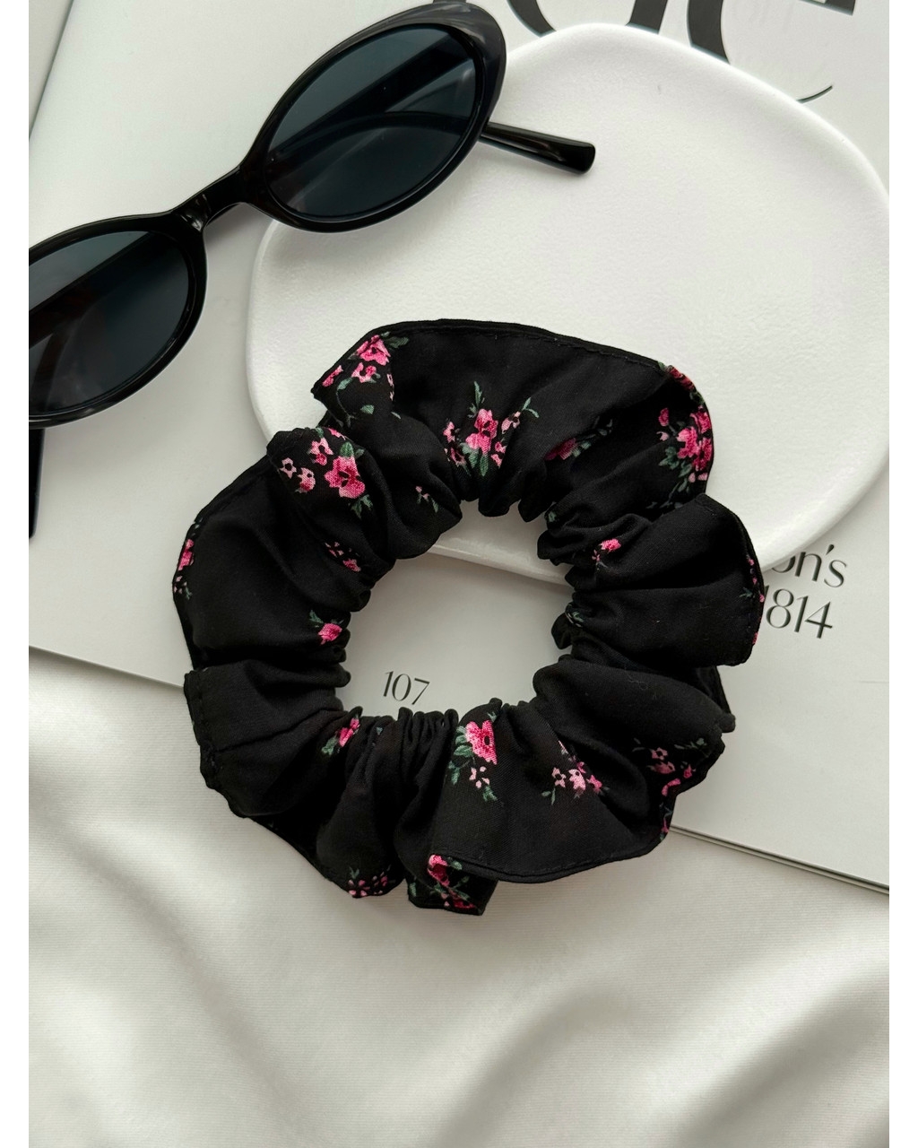 Платье с воротничком в цветочек из штапеля черная Tapi 700002221