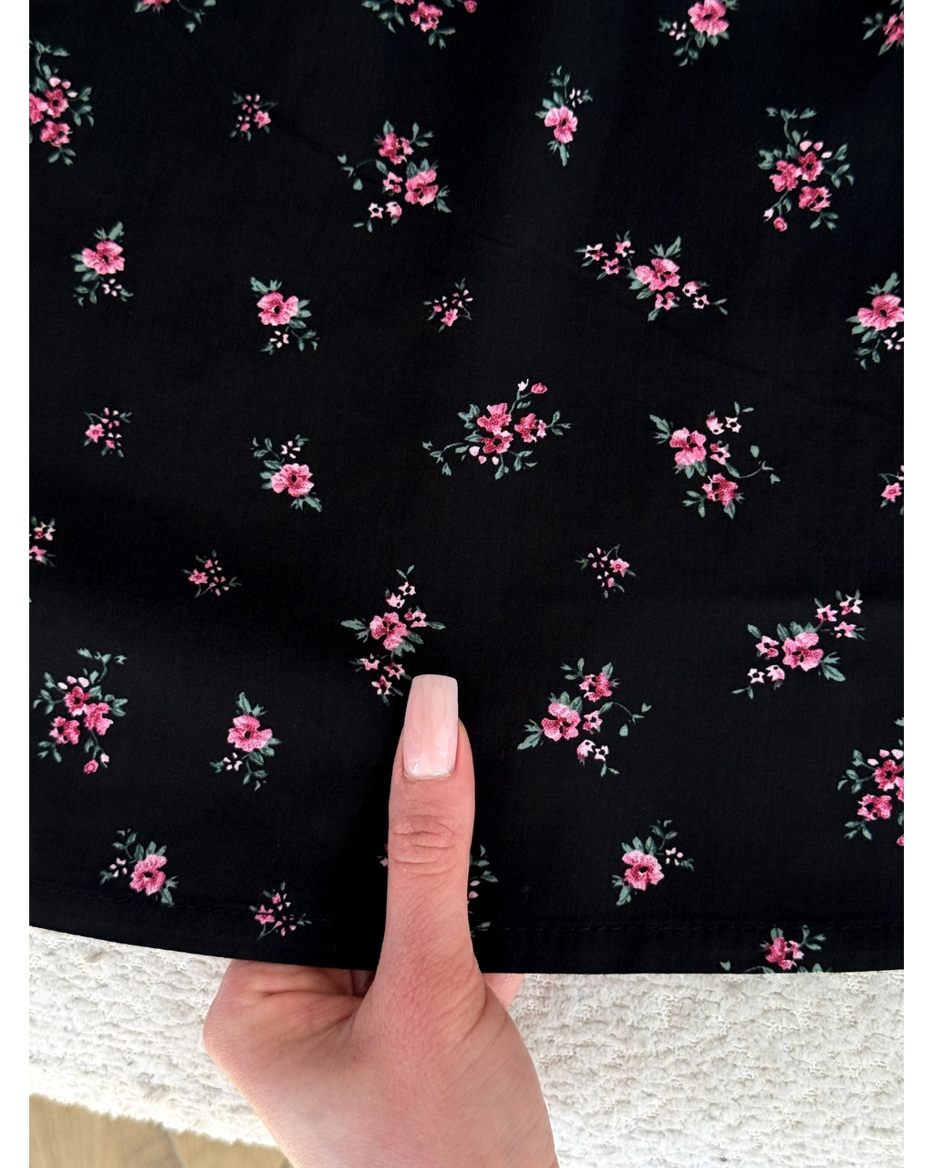 Платье с воротничком в цветочек из штапеля черная Tapi 700002221