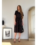 Літня сукня зі штапелю у квітковий чорна Kazerta 700001881