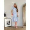 Летнее платье из штапеля в цветочек голубое Kazerta 7000001882