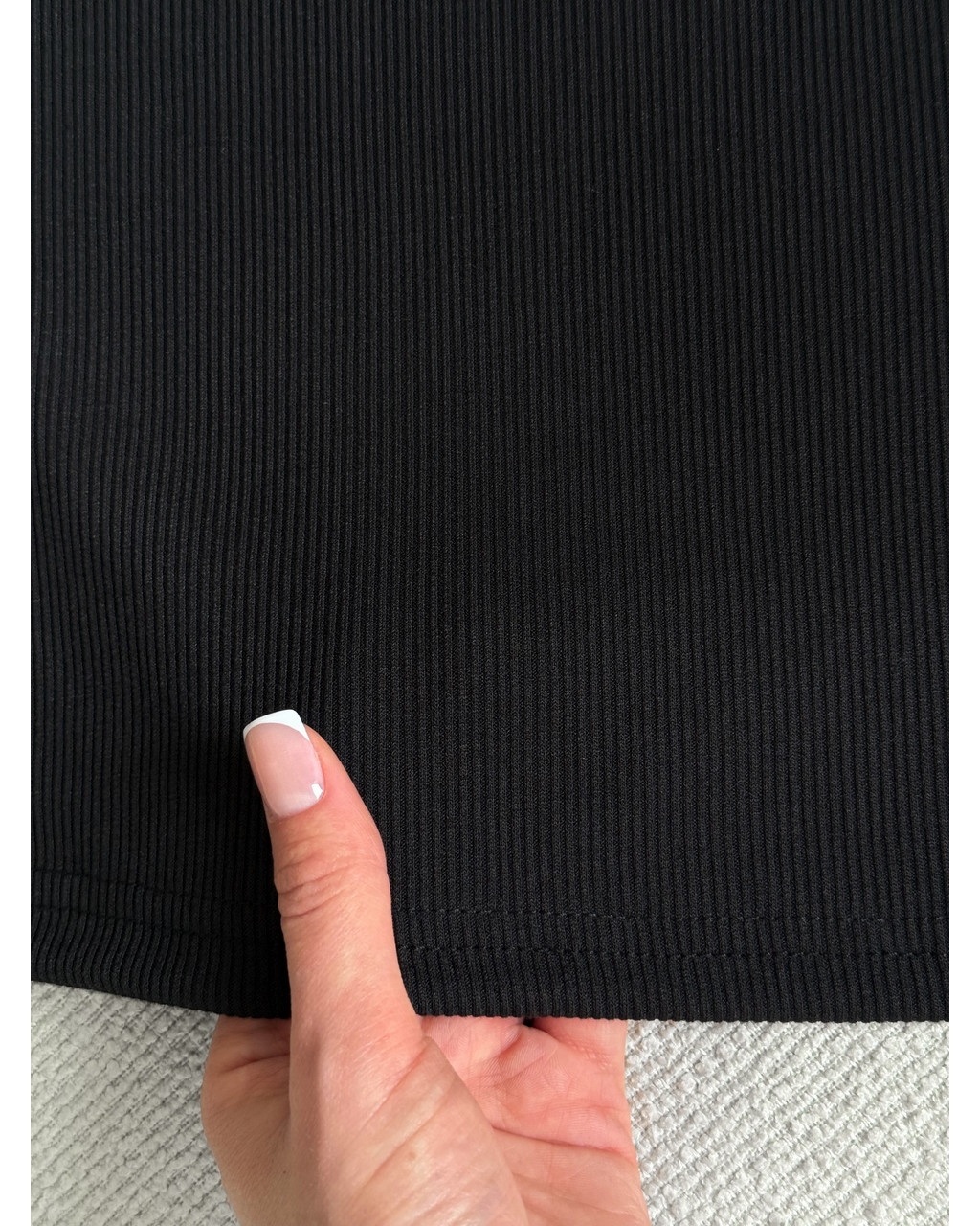 Довга сукня-поло у рубчик чорна Bergamo 700002241